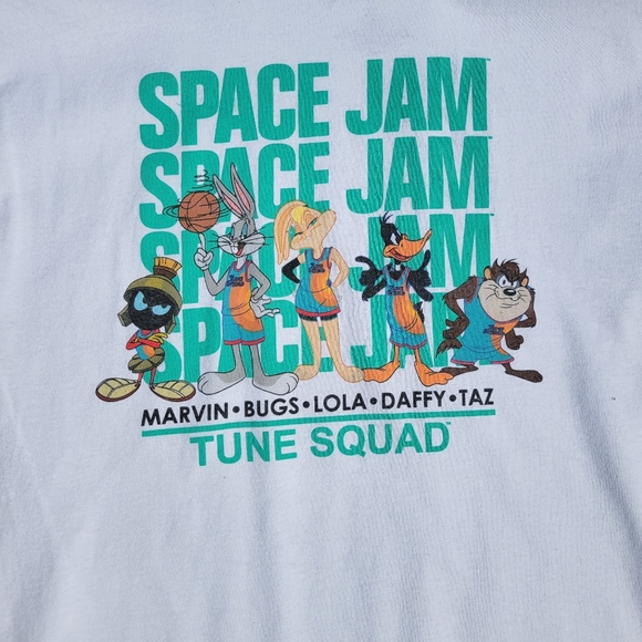 Space Jam Tune Squad Unisex Graphic White T-Shirt Size M - Picture 3 of 5